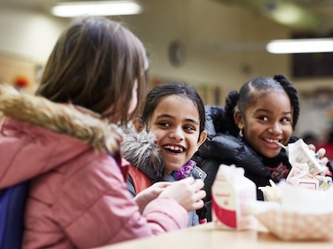 Students eating lunch